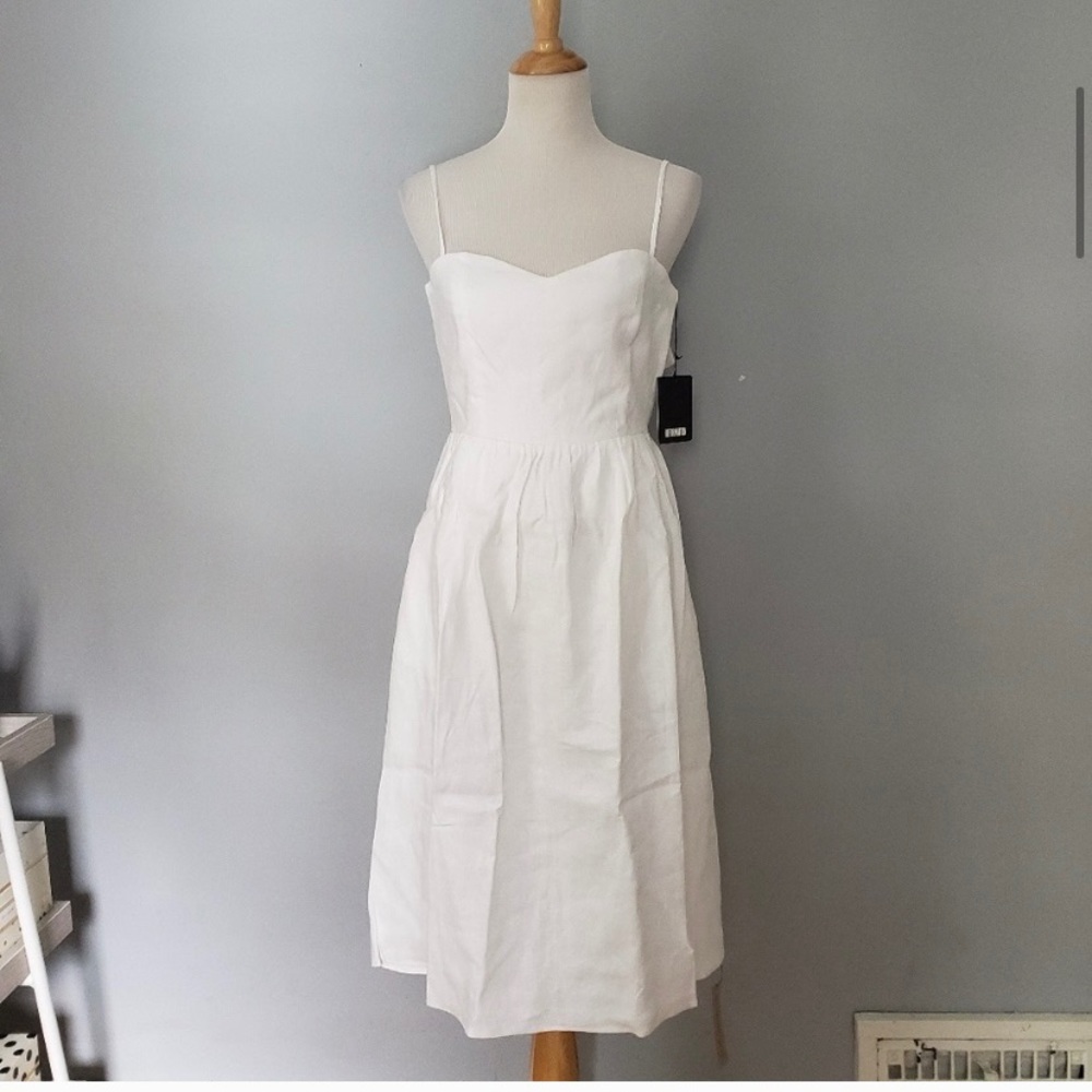 Reformation White Midi Sundress